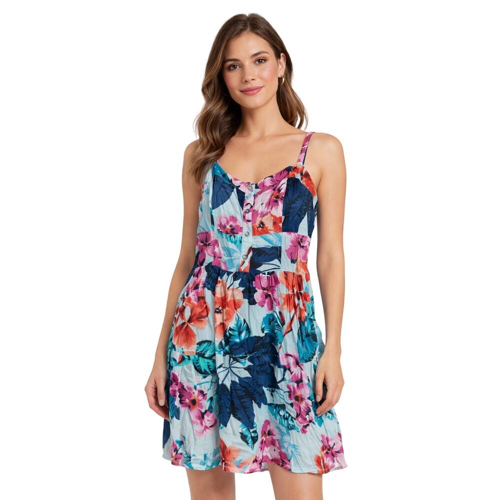 Express Floral Sundress – Size XS – Tropical Print – Lightweight Summer Dress